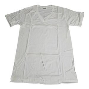 Vintage Jockey Classic V-Neck T-Shirt Sz S‎ Blank White Single Stitch Undershirt
